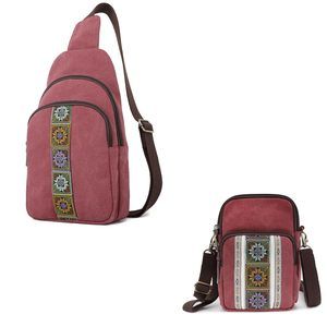 Canvas Small Crossbody bags Sling Backpack Purse for Women Travel Chest Bag🖐